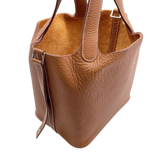 エルメス ハンドバッグ ピコタンロックPM ゴールド/シルバー金具 トリヨンクレマンス U刻印