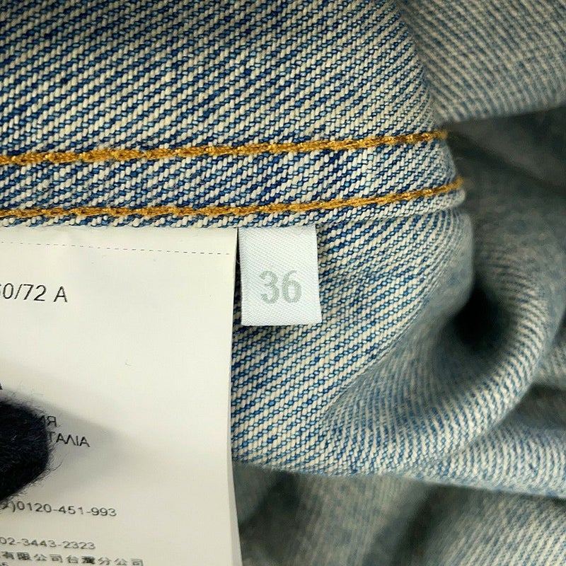 プラダ シャツ オーバーサイズ ダメージ加工 オーガニックデニム シャツ レディースサイズ36 GFC036 PRADA トップス