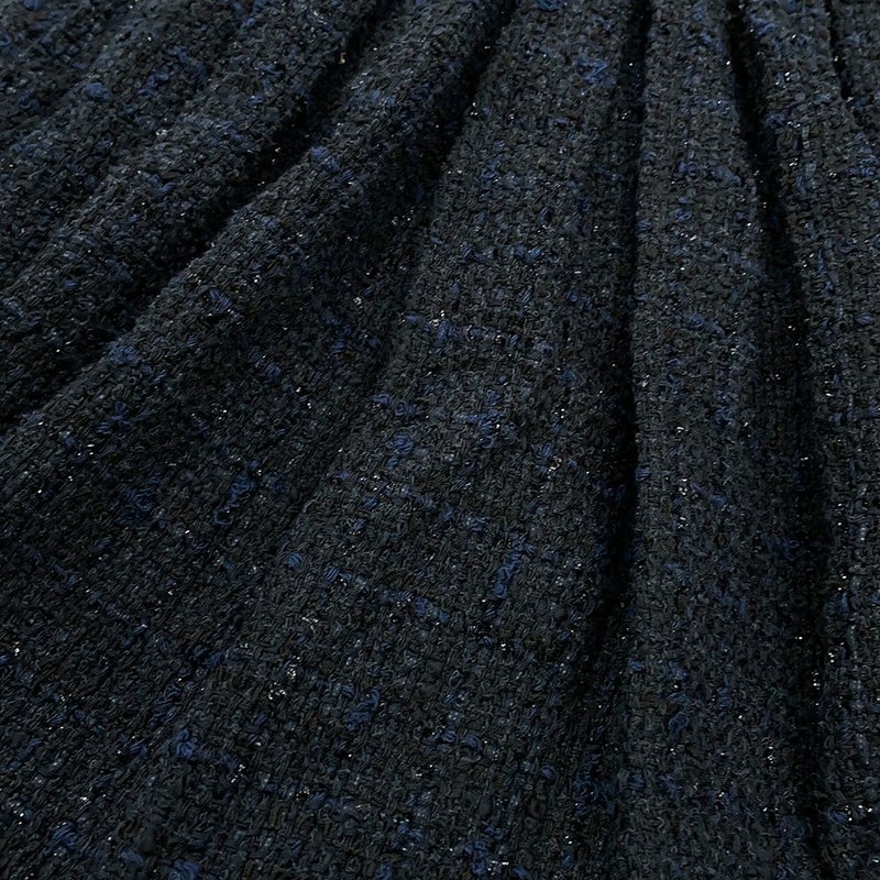 シャネル コート ツイード ダブルブレストコート レディースサイズ34 P64017 CHANEL アウター 黒