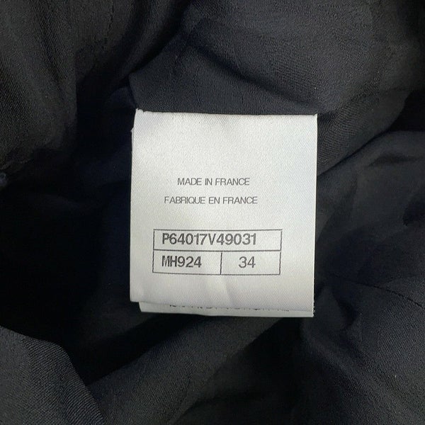 シャネル コート ツイード ダブルブレストコート レディースサイズ34 P64017 CHANEL アウター 黒