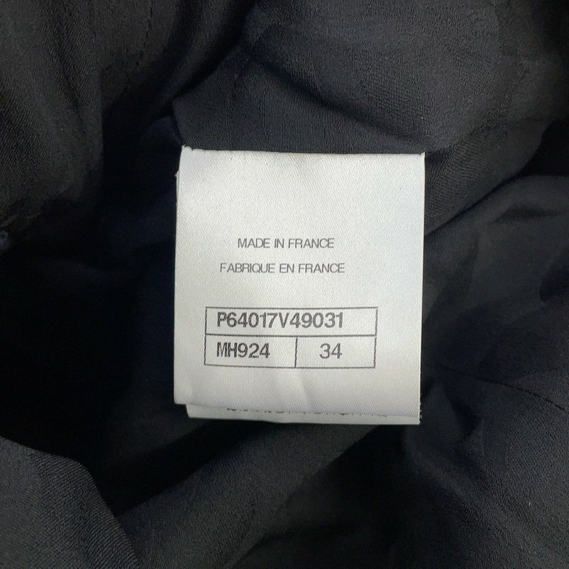 シャネル コート ツイード ダブルブレストコート レディースサイズ34 P64017 CHANEL アウター 黒