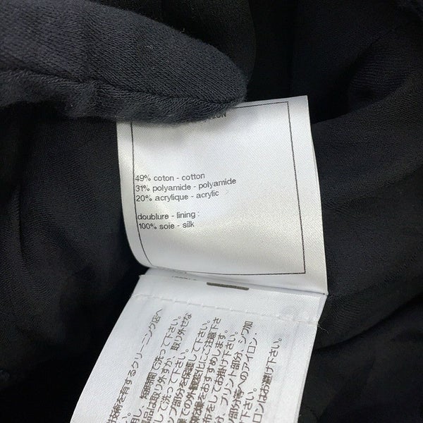 シャネル コート ツイード ダブルブレストコート レディースサイズ34 P64017 CHANEL アウター 黒