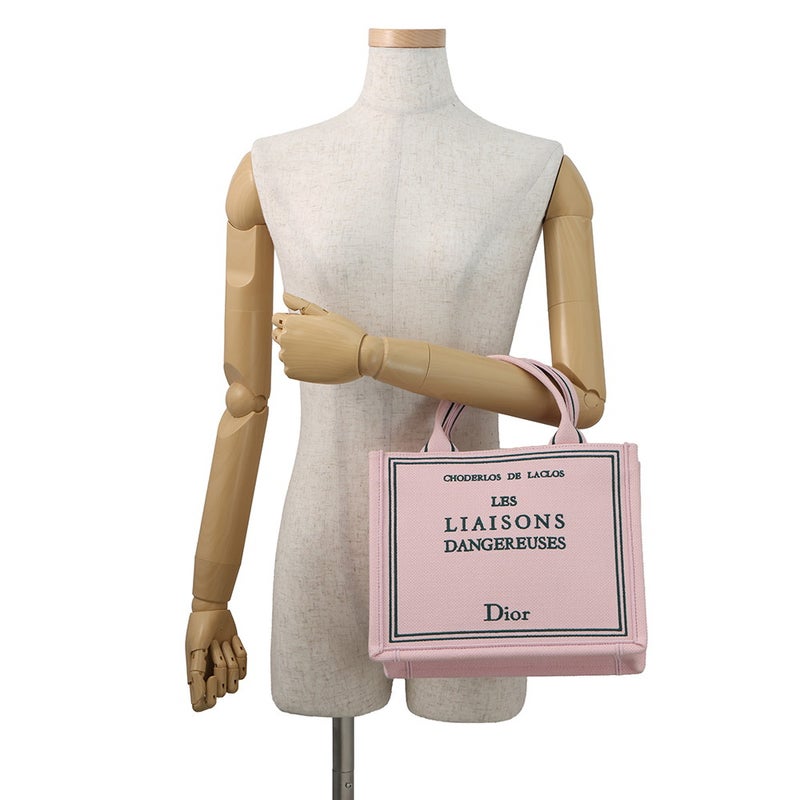 ディオール ハンドバッグ ブックトート Book Cover エンブロイダリー ストラップ付きバッグ スモール M1404PEHO 2way