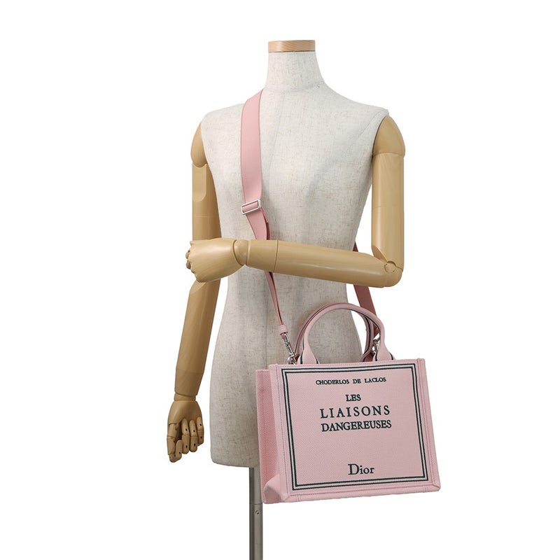 ディオール ハンドバッグ ブックトート Book Cover エンブロイダリー ストラップ付きバッグ スモール M1404PEHO 2way
