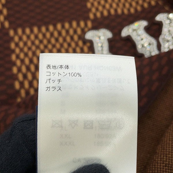 ルイヴィトン Tシャツ ダミエ ウィズストラス クルーネック ニットトップス メンズサイズXS LOUIS VUITTON トップス