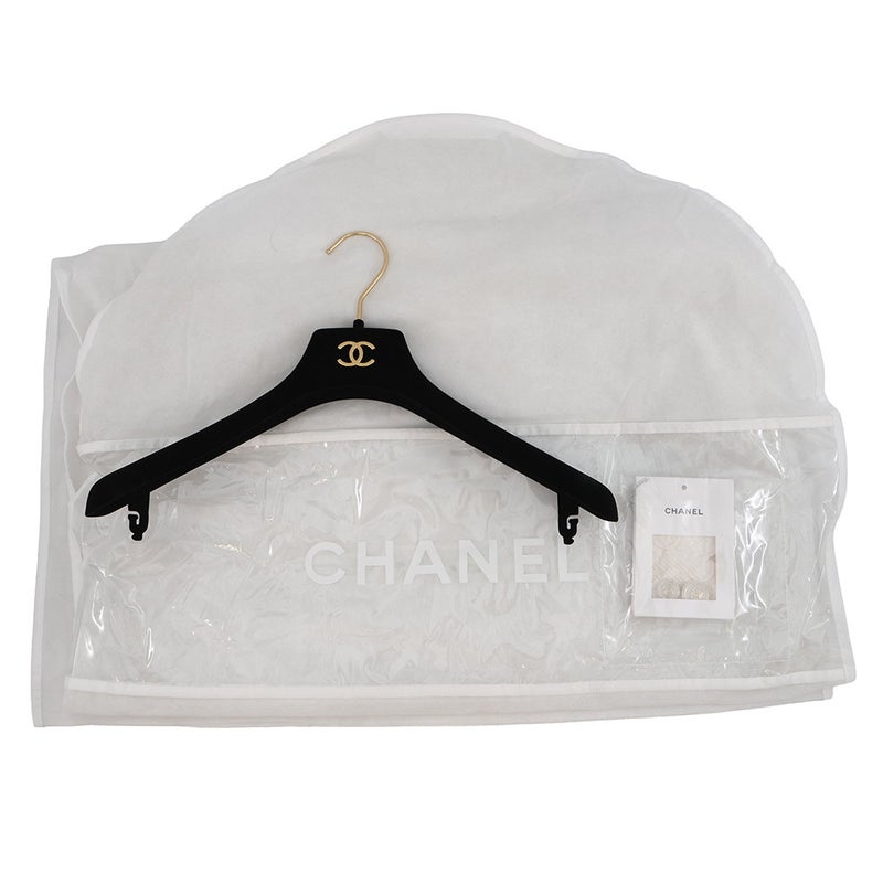 シャネル ジャケット ノーカラー ココボタン ジャカード ウール レディースサイズ36 P71059 CHANEL アウター 白