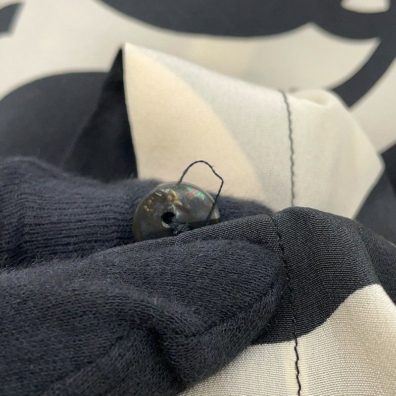 シャネル 半袖シャツ ココマーク ウェーブ シャツ シルク レディースサイズ36 P70211 CHANEL トップス 黒