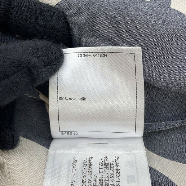 シャネル 半袖シャツ ココマーク ウェーブ シャツ シルク レディースサイズ36 P70211 CHANEL トップス 黒