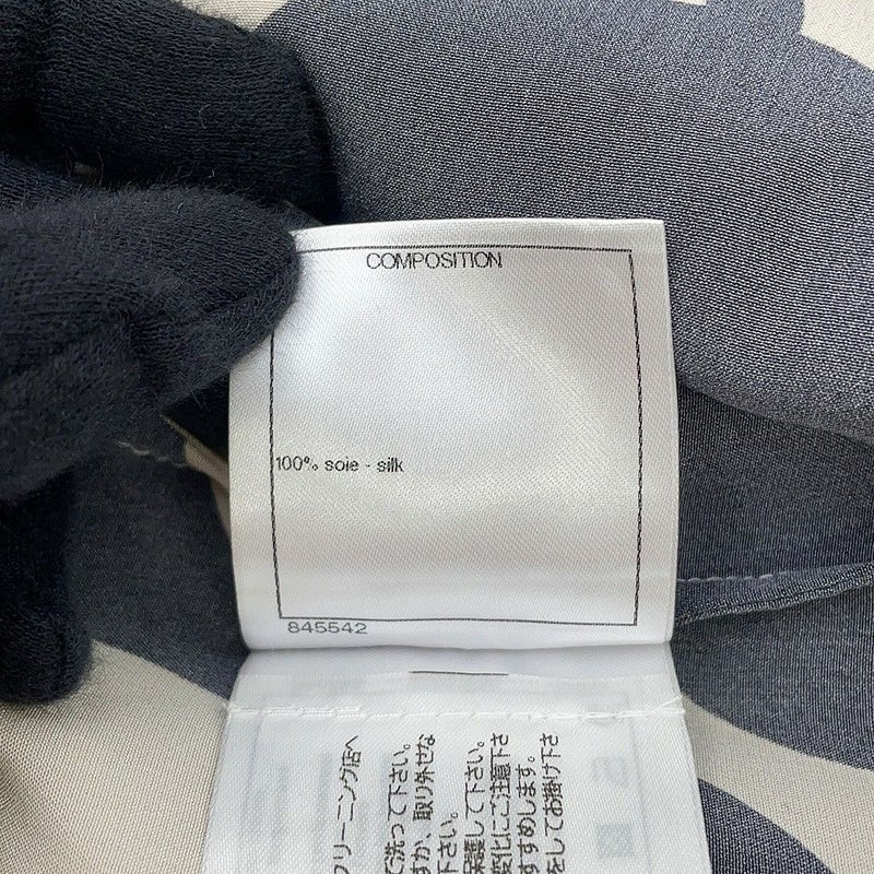 シャネル 半袖シャツ ココマーク ウェーブ シャツ シルク レディースサイズ36 P70211 CHANEL トップス 黒