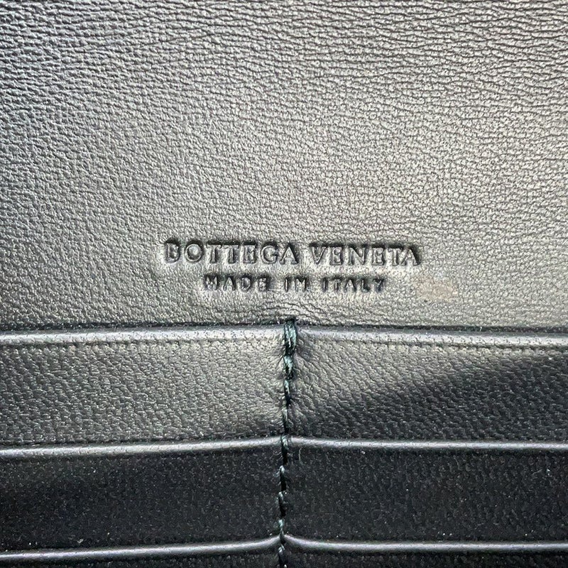 ボッテガヴェネタ チェーンウォレット イントレチャート ナイロン レザー BOTTEGA VENETA 財布 黒