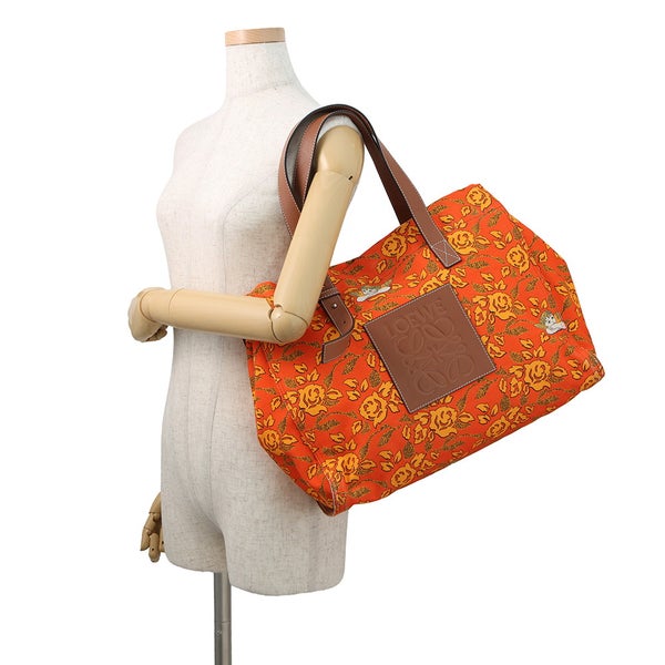 ロエベ トートバッグ パウラズ イビザ アナグラム エンジェル 天使 キャンバス/レザー LOEWE バッグ