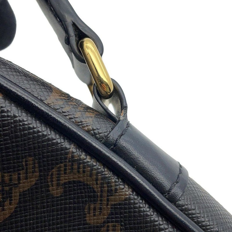 セリーヌ ショルダーバッグ トリオンフ ホリゾンタル ミディアム メッセンジャーバッグ PVC/レザー 194502CIM.38NO CELINE 黒