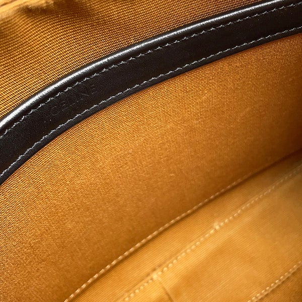 セリーヌ ショルダーバッグ トリオンフ ホリゾンタル ミディアム メッセンジャーバッグ PVC/レザー 194502CIM.38NO CELINE 黒