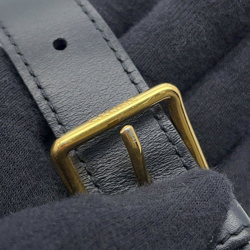 セリーヌ ショルダーバッグ トリオンフ ホリゾンタル ミディアム メッセンジャーバッグ PVC/レザー 194502CIM.38NO CELINE 黒