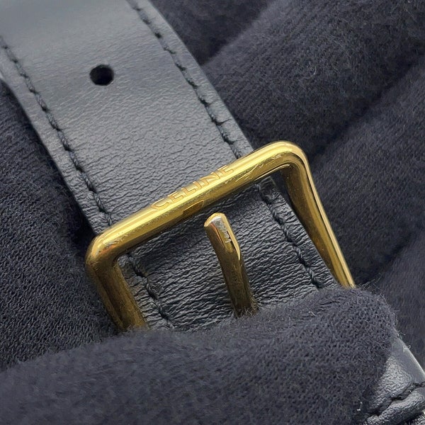 セリーヌ ショルダーバッグ トリオンフ ホリゾンタル ミディアム メッセンジャーバッグ PVC/レザー 194502CIM.38NO CELINE 黒