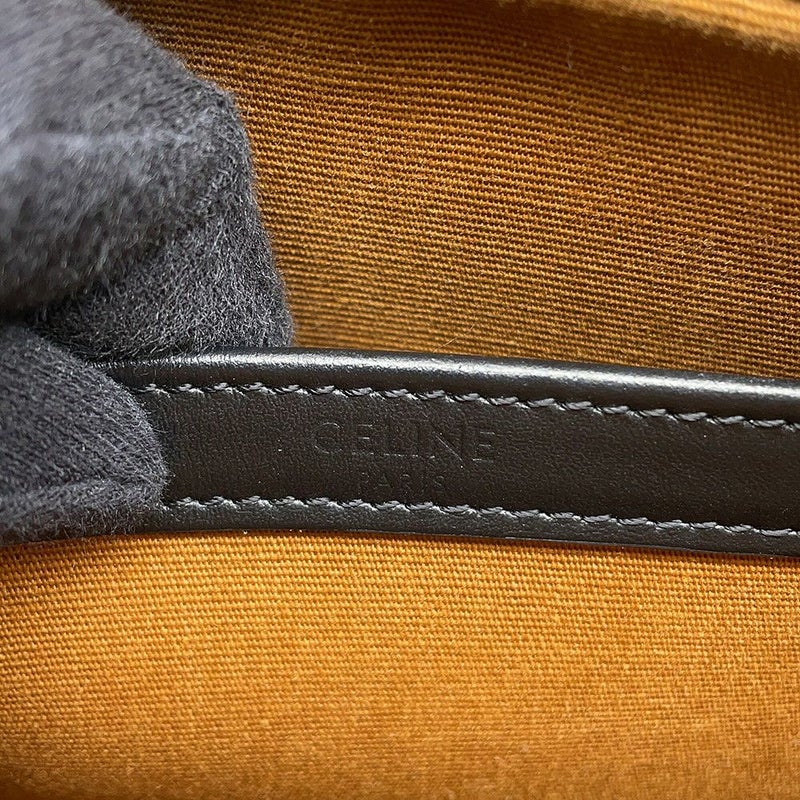 セリーヌ ショルダーバッグ トリオンフ ホリゾンタル ミディアム メッセンジャーバッグ PVC/レザー 194502CIM.38NO CELINE 黒