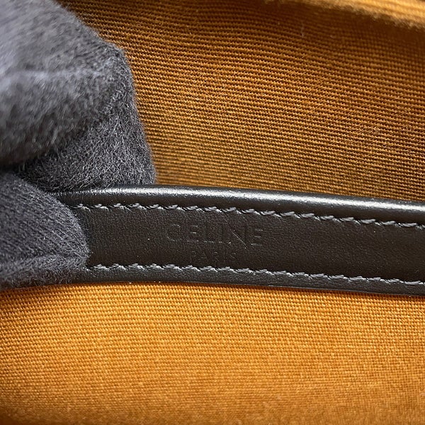 セリーヌ ショルダーバッグ トリオンフ ホリゾンタル ミディアム メッセンジャーバッグ PVC/レザー 194502CIM.38NO CELINE 黒