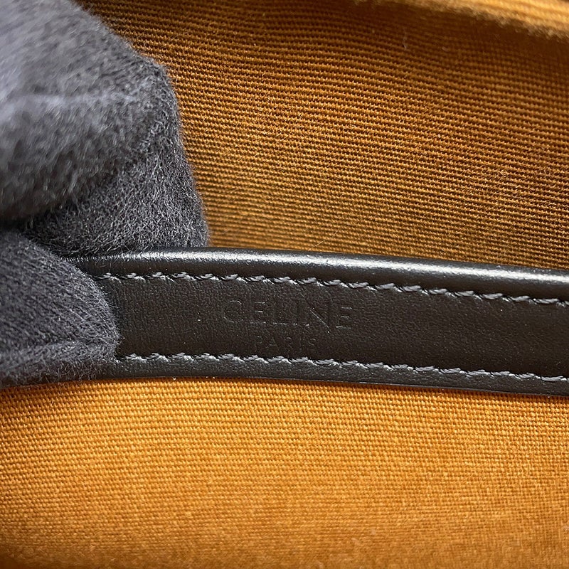 セリーヌ ショルダーバッグ トリオンフ ホリゾンタル ミディアム メッセンジャーバッグ PVC/レザー 194502CIM.38NO CELINE 黒