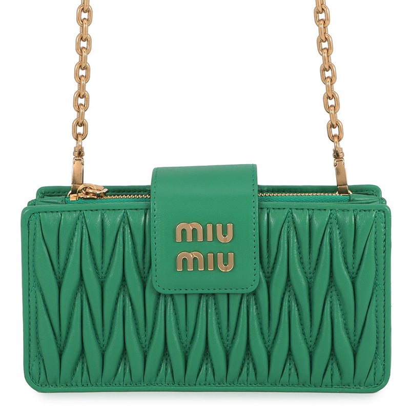 ミュウミュウ チェーンショルダーバッグ マテラッセ レザー 5BP042 Miu Miu