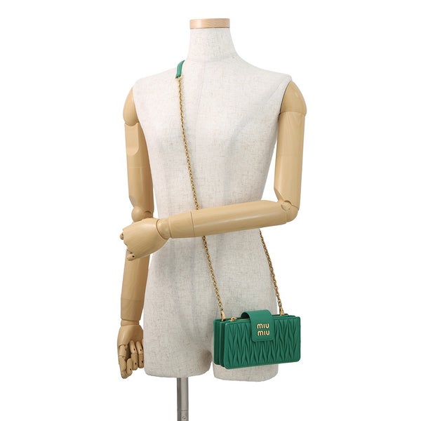 ミュウミュウ チェーンショルダーバッグ マテラッセ レザー 5BP042 Miu Miu