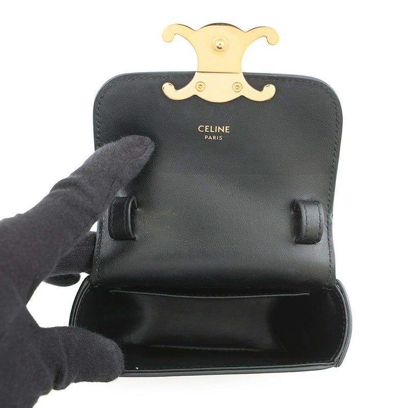 セリーヌ ショルダーバッグ ミニ クロード トリオンフ 10I513 CELINE ミニバッグ 黒