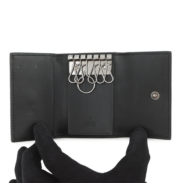 グッチ 6連キーケース グッチシマ レザー 138093 GUCCI キーケース 黒