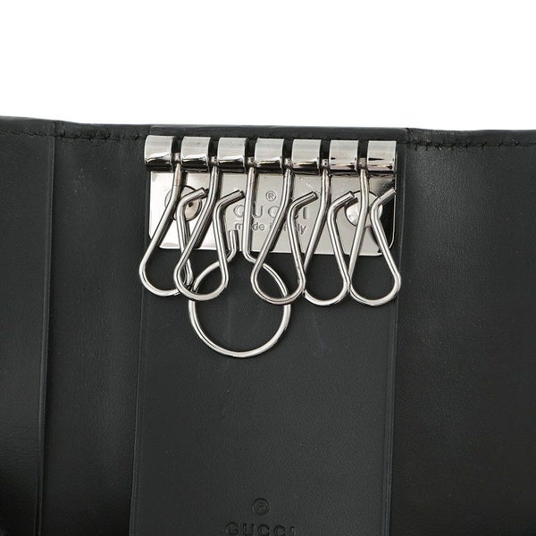 グッチ 6連キーケース グッチシマ レザー 138093 GUCCI キーケース 黒