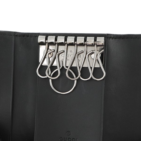 グッチ 6連キーケース グッチシマ レザー 138093 GUCCI キーケース 黒