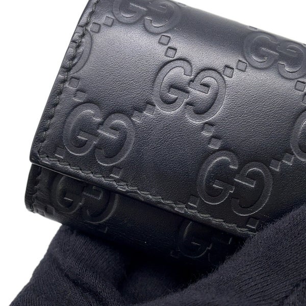 グッチ 6連キーケース グッチシマ レザー 138093 GUCCI キーケース 黒