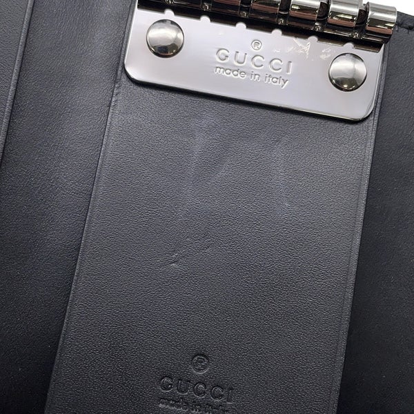 グッチ 6連キーケース グッチシマ レザー 138093 GUCCI キーケース 黒