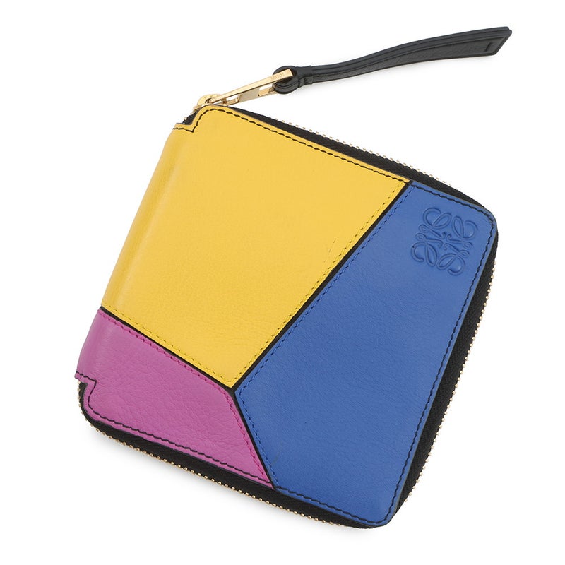 ロエベ 二つ折り財布 アナグラム パズル コンパクト ジップウォレット レザー LOEWE