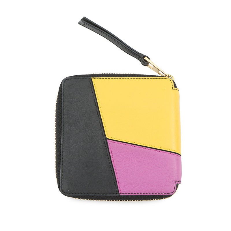 ロエベ 二つ折り財布 アナグラム パズル コンパクト ジップウォレット レザー LOEWE