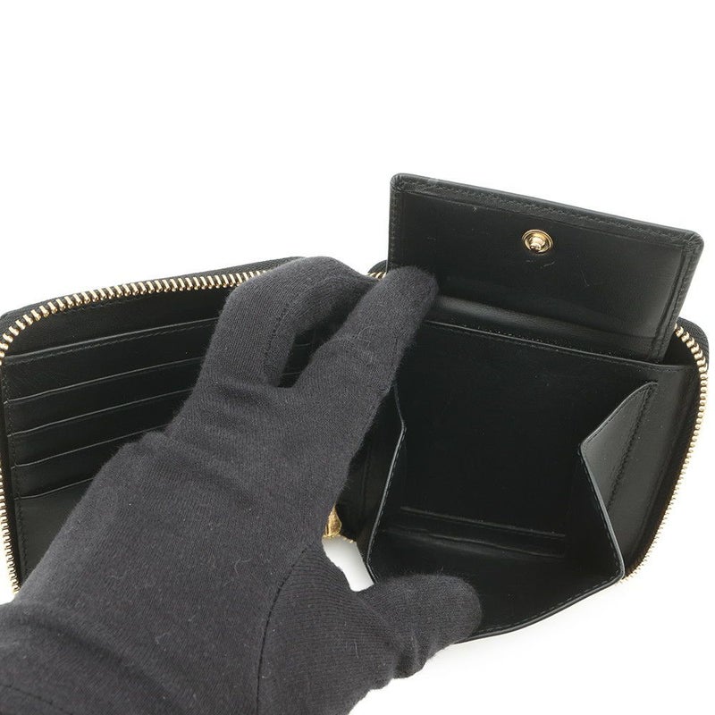 ロエベ 二つ折り財布 アナグラム パズル コンパクト ジップウォレット レザー LOEWE