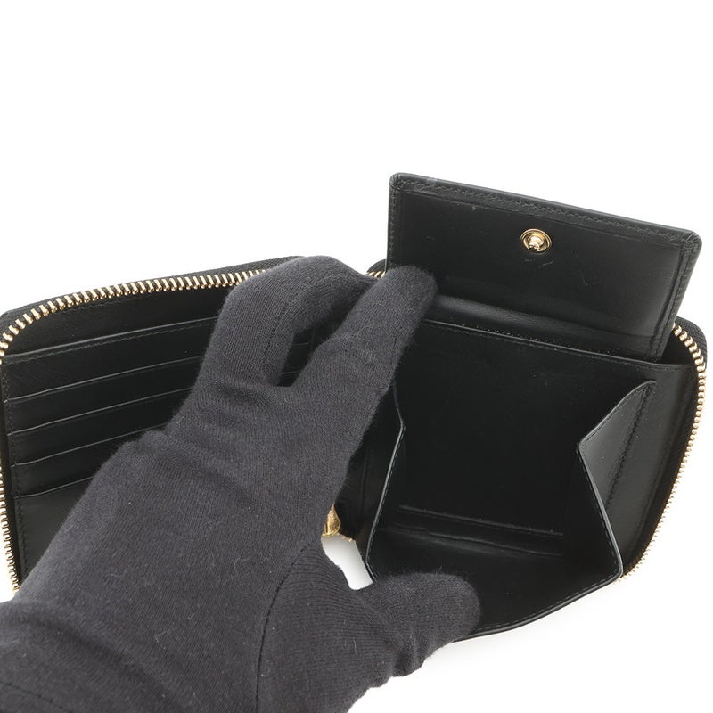 ロエベ 二つ折り財布 アナグラム パズル コンパクト ジップウォレット レザー LOEWE