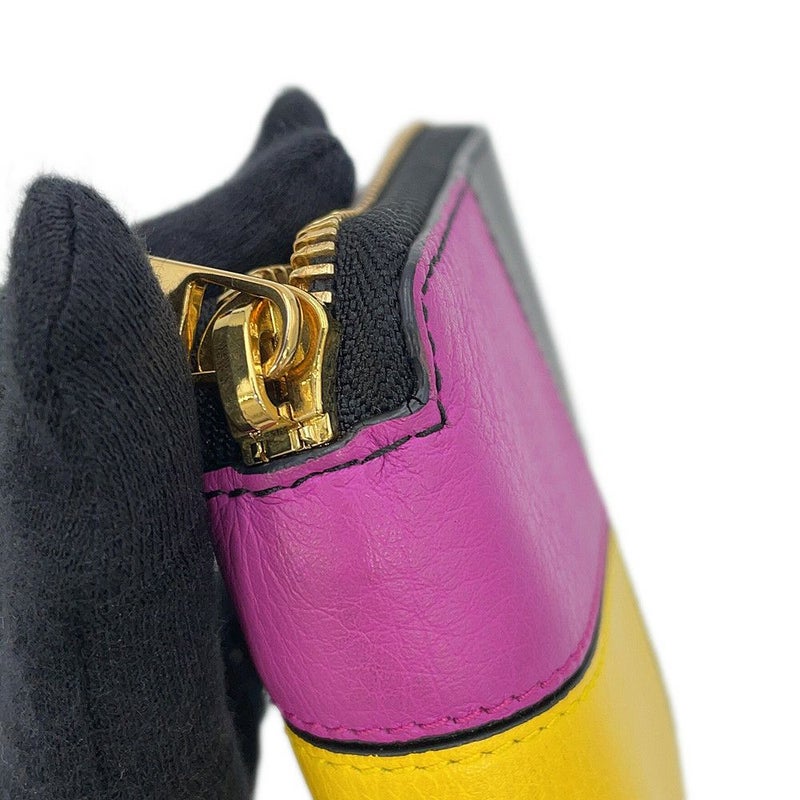 ロエベ 二つ折り財布 アナグラム パズル コンパクト ジップウォレット レザー LOEWE