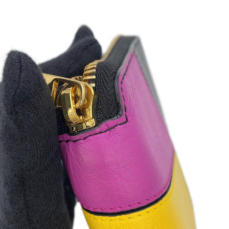 ロエベ 二つ折り財布 アナグラム パズル コンパクト ジップウォレット レザー LOEWE