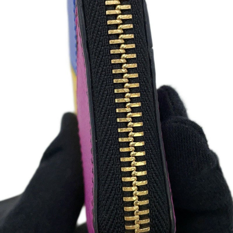 ロエベ 二つ折り財布 アナグラム パズル コンパクト ジップウォレット レザー LOEWE