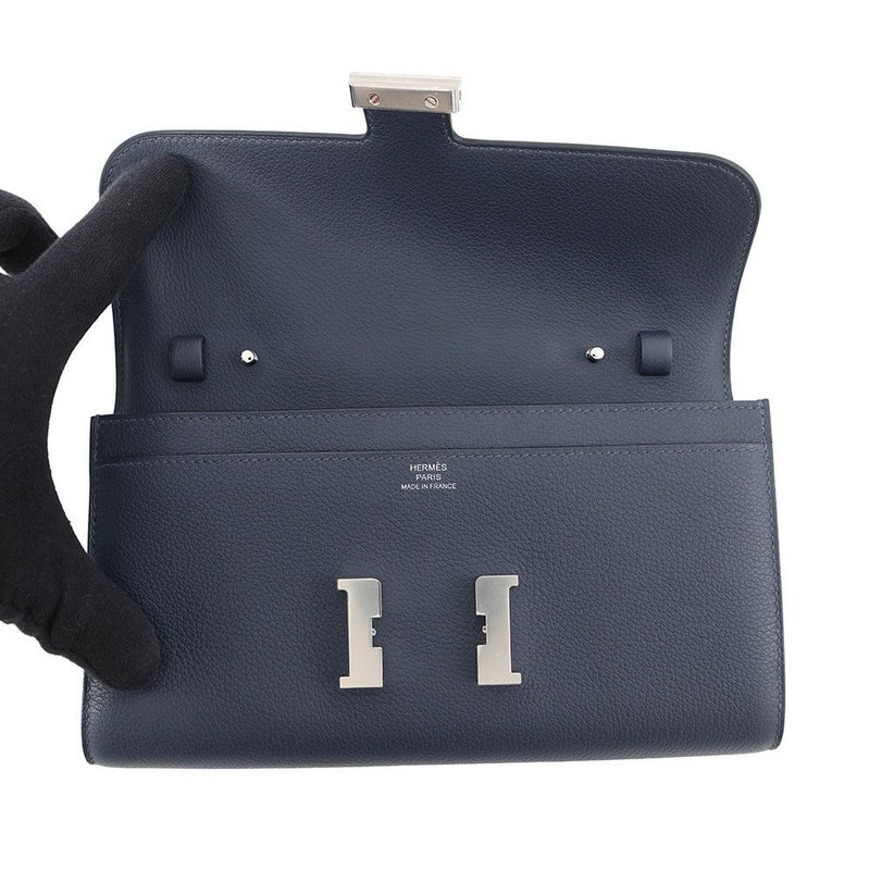 エルメス 長財布 コンスタンス トゥーゴー ロング ブルーニュイ/シルバー金具 エバーカラー K刻印 HERMES 財布