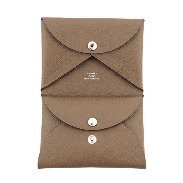 エルメス コインケース カルヴィ デュオ エトゥープ/シルバー金具 エプソン K刻印 財布