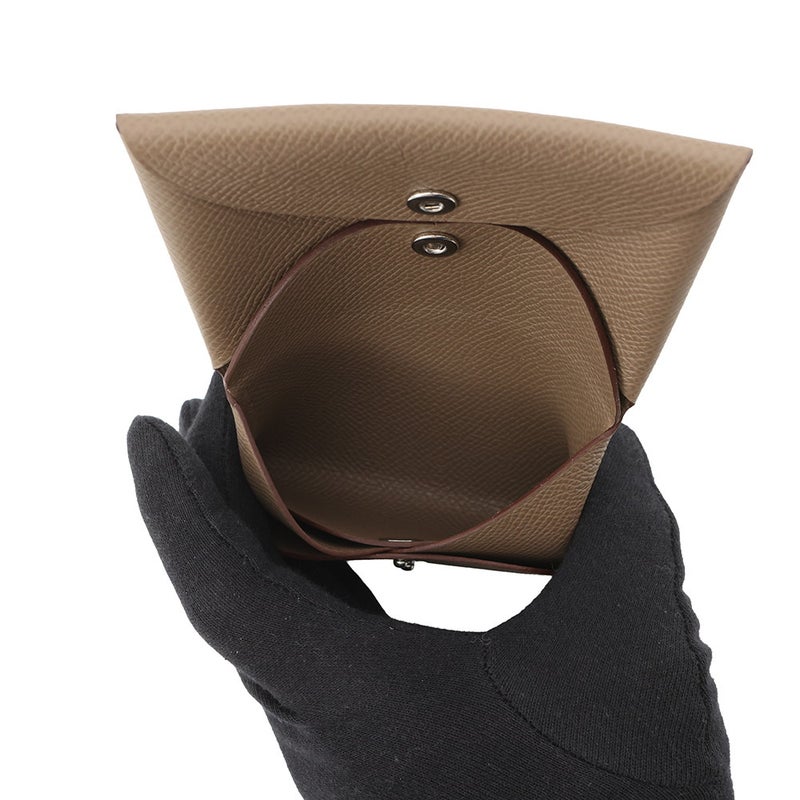 エルメス コインケース カルヴィ デュオ エトゥープ/シルバー金具 エプソン K刻印 財布