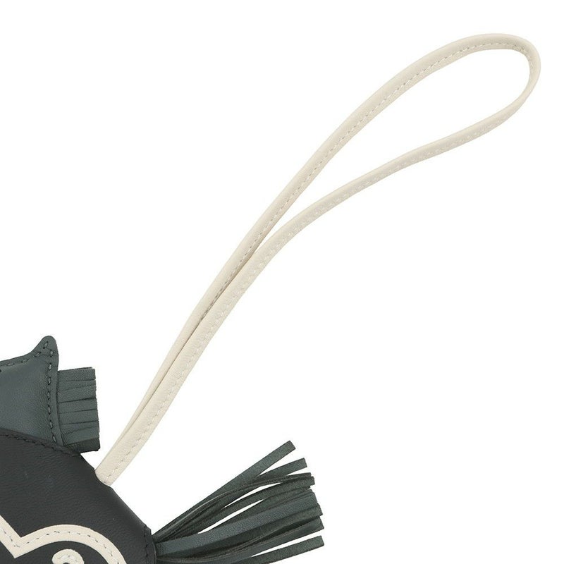 エルメス バッグチャーム ロデオ ロベオ 24 PM ヴェールマングローブ/ブラック/クレ ラムスキン K刻印 HERMES