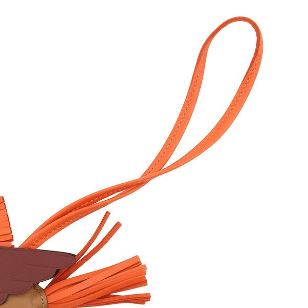 エルメス バッグチャーム ロデオPM ペガサス ゴールド/ルージュアッシュ/オレンジポピー ラムスキン K刻印 HERMES