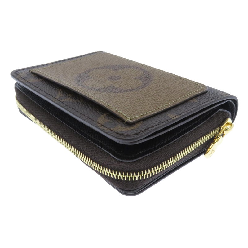 ルイヴィトン 二つ折り財布 モノグラム/モノグラム・リバース ポルトフォイユ・ルー M81461 LOUIS VUITTON 黒