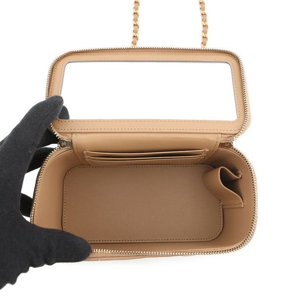 シャネル チェーンショルダーバッグ マトラッセ ココマーク ヴァニティケース ラムスキン AP2199 CHANEL