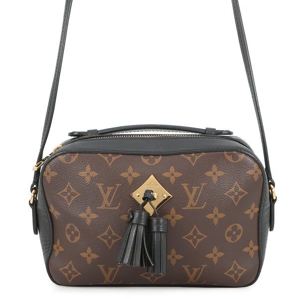 ルイヴィトン ショルダーバッグ モノグラム サントンジュ M43555 LOUIS VUITTON ヴィトン バッグ タッセル ブラック 黒