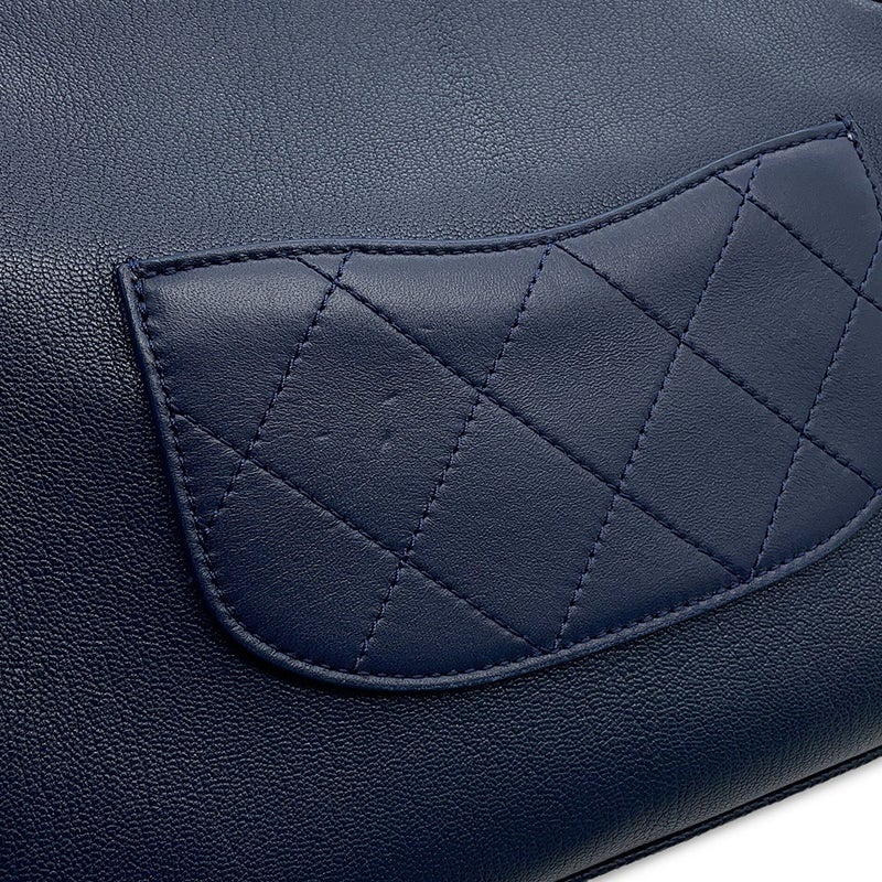 シャネル チェーンショルダーバッグ マトラッセ ココマーク ダブルチェーン ラムスキン CHANEL