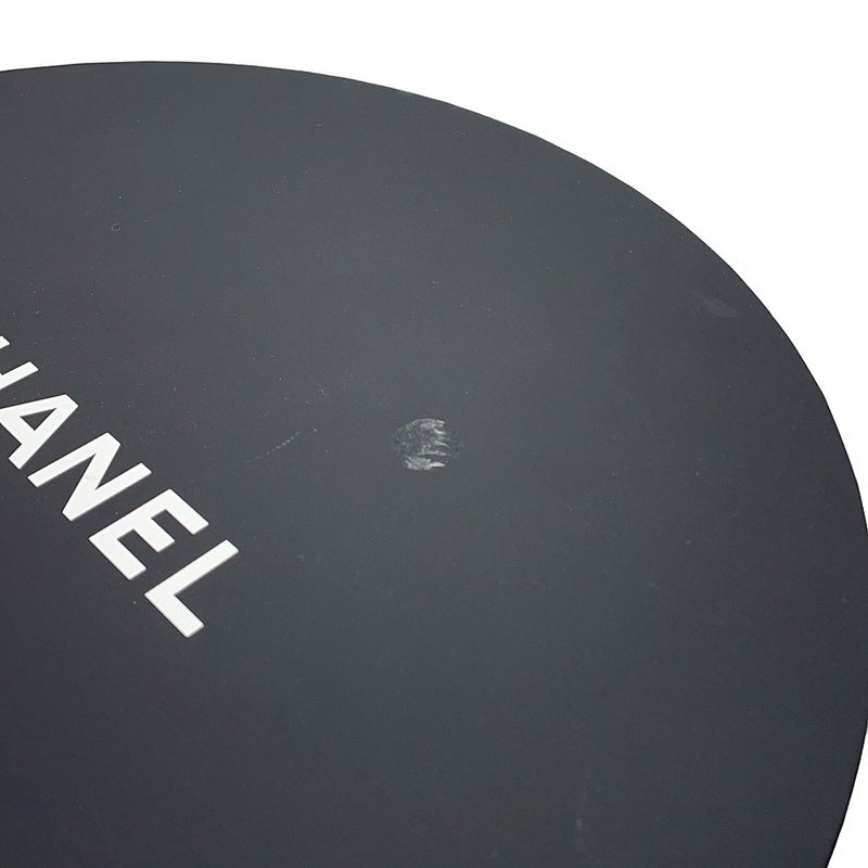 シャネル ストローハット ココマーク リボン サイズM CHANEL ハット 黒