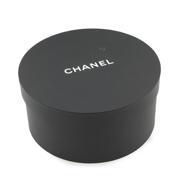 シャネル ストローハット ココマーク リボン サイズM CHANEL ハット 黒