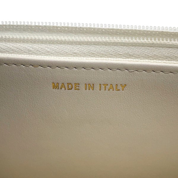 シャネル チェーンウォレット マトラッセ ココマーク ビジュー キャビアスキン CHANEL 財布 白