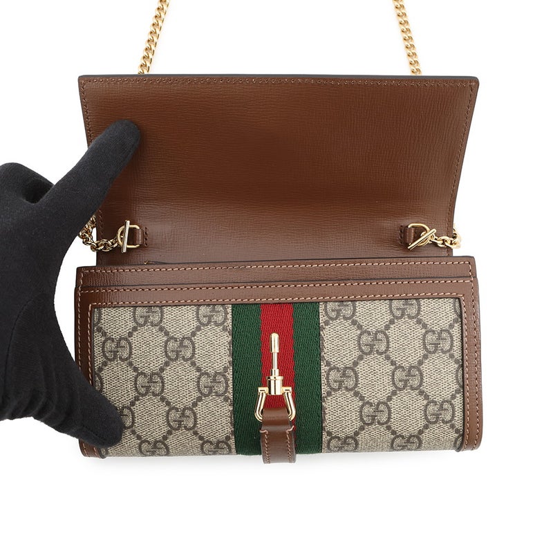 グッチ チェーンウォレット ジャッキー1961 GGスプリーム/レザー 652681 GUCCI 財布